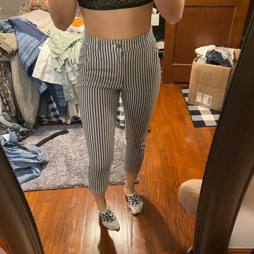 hollister blue and white pants